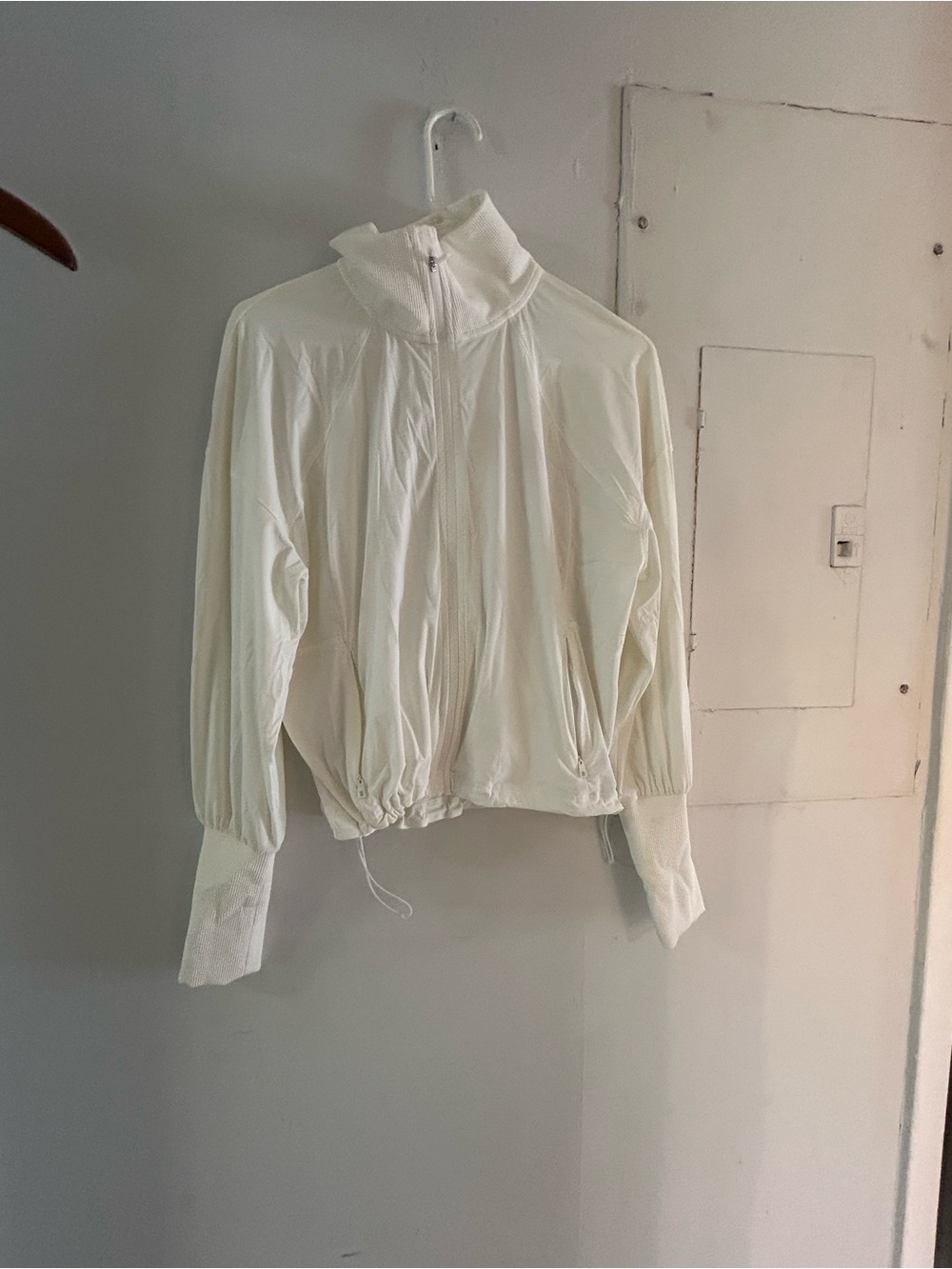 Glowmode Lightweight White Zip-Front Track Jacket